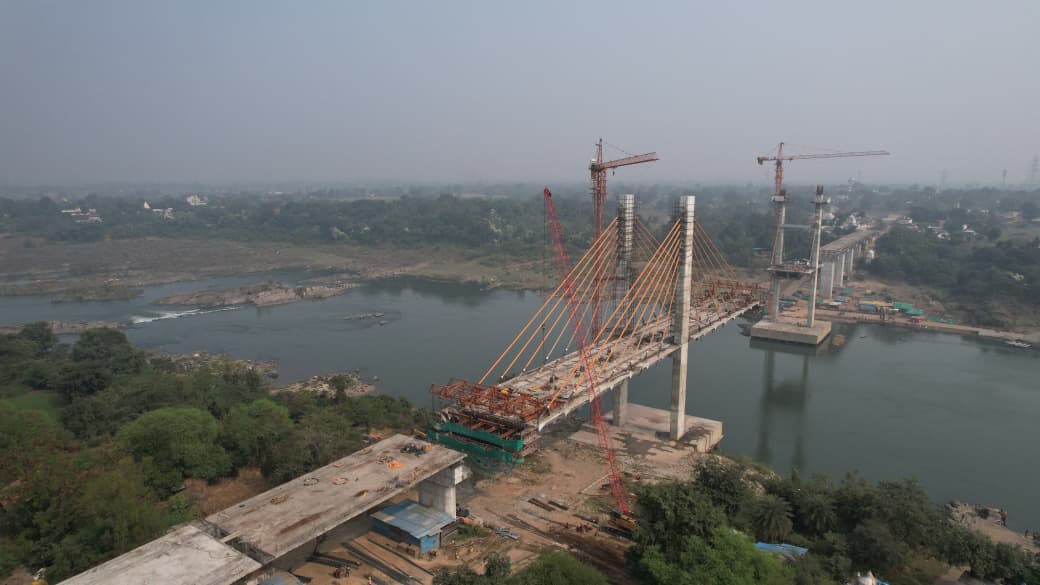 Bridge construction site
