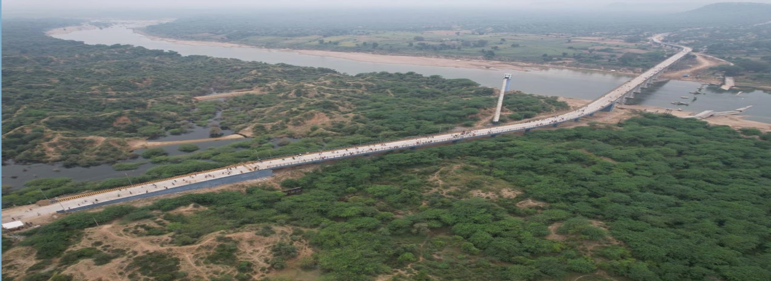 High level bridge across Sindh River, Datia